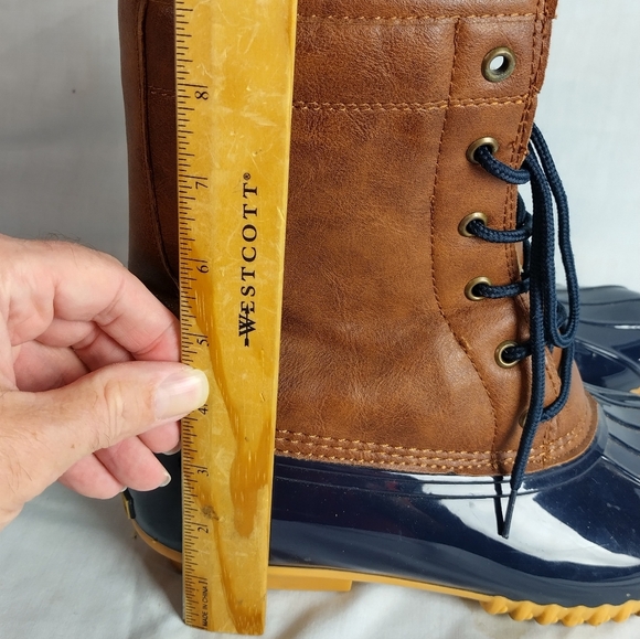 Sporto Duck Boots Womens 11 Dakota Winter Snow Rain Winter Brown Leather Lace Up - Picture 12 of 13